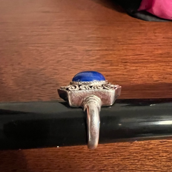 Sterling lapis ring - Picture 4 of 8